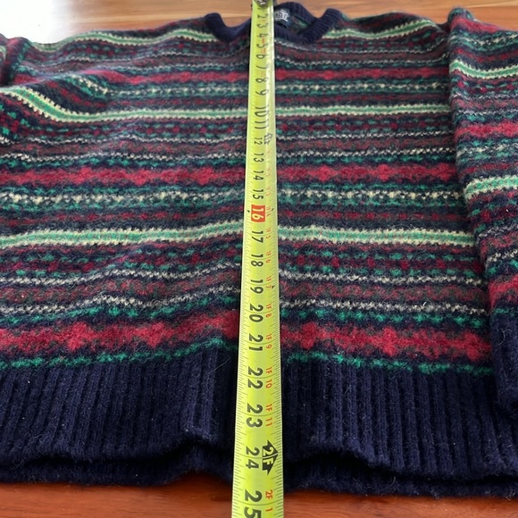 Vintage Land’s End Shetland Wool Multicoloured Sweater Men’s XL-fits like sm/md* - Picture 3 of 9